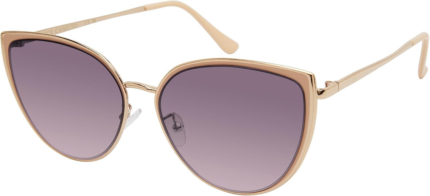 Женские солнцезащитные очки Vince Camuto VC1083 Vintage Metal со 100% защитой от УФ-излучения, оправа «кошачий глаз». Роскошные подарки для нее, солнцезащитные очки «кошачий глаз» 57 мм, Gold & Nude
Женские солнцезащитные очки Vince Camuto VC1083 Vintage Metal со 100% защитой от УФ-излучения, оправа «кошачий глаз». Роскошные подарки для нее, солнцезащитные очки «кошачий глаз» 57 мм, Gold & Nude
