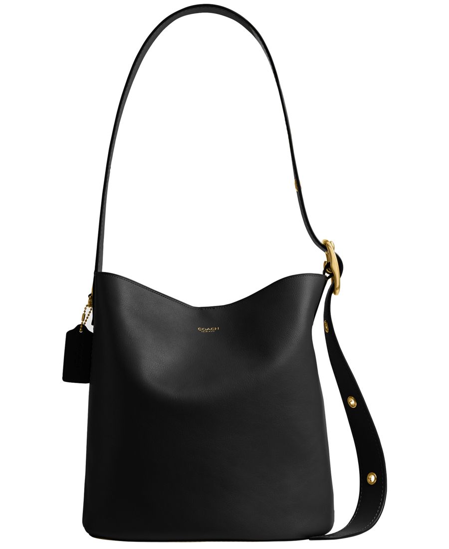 Сумка-ведро Bleecker Medium из кожи COACH, Brass/Black
Сумка-ведро Bleecker Medium из кожи COACH, Brass/Black