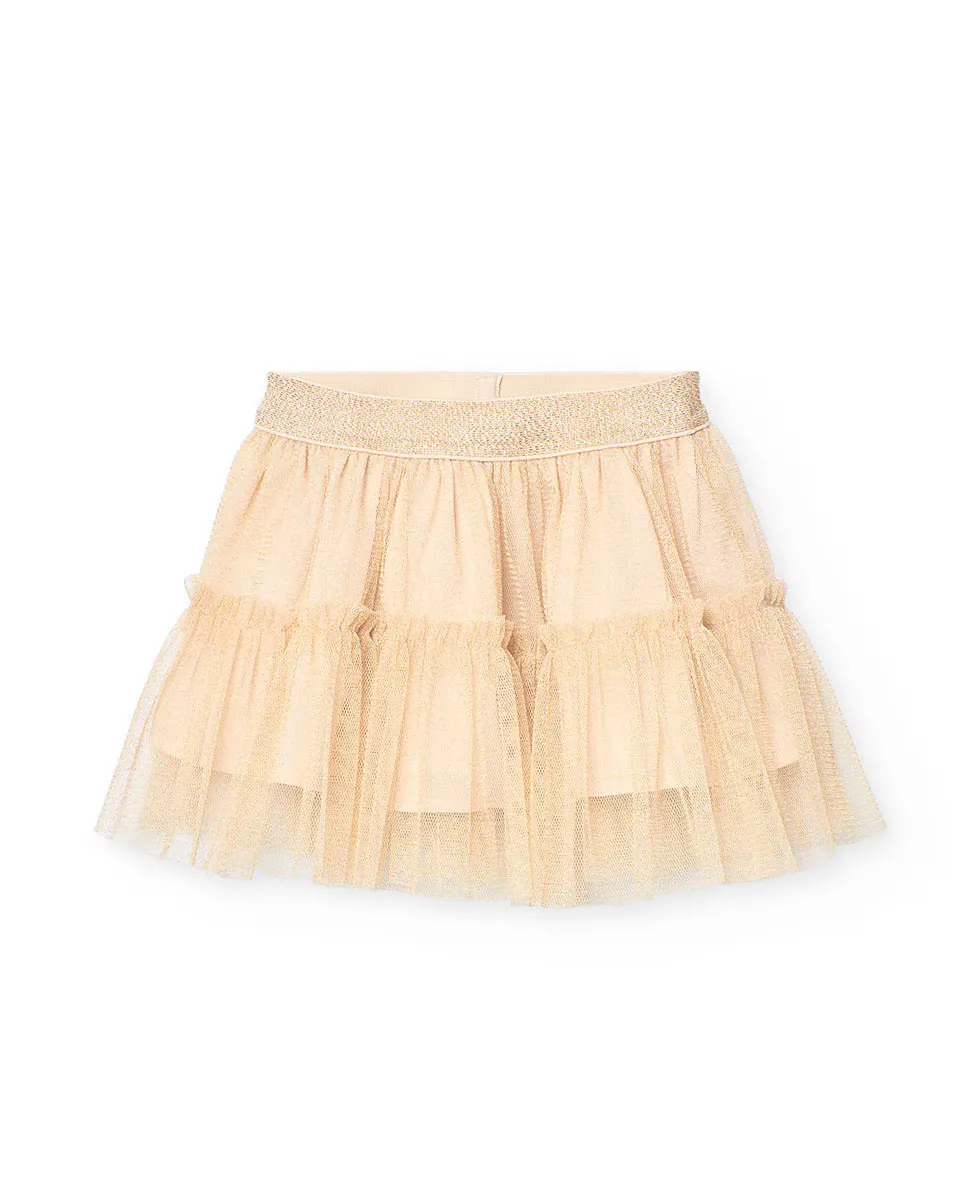 Юбка из тюля для малышки с эластичной талией Boboli, бежевый
Юбка из тюля для малышки с эластичной талией Boboli, бежевый