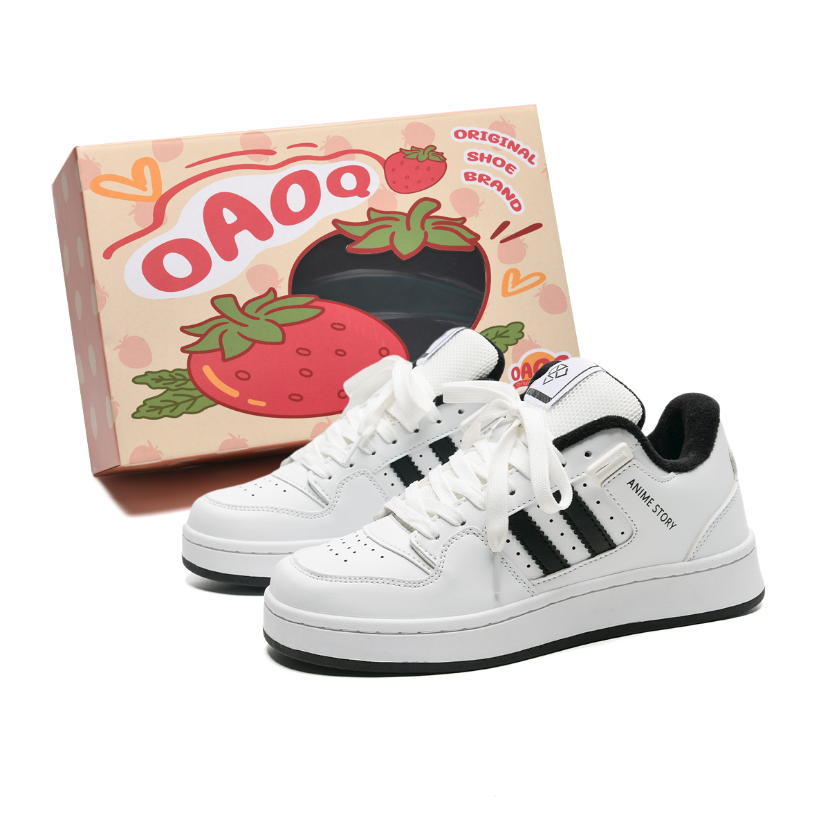 OAOQ Утепленные унисекс скейтборд-кроссовки с низким верхом бело-черные амортизирующие противоскользящие износостойкие облегченные на высокой подошве, цвет White Black Fleece-Lined 
OAOQ Утепленные унисекс скейтборд-кроссовки с низким верхом бело-черные амортизирующие противоскользящие износостойкие облегченные на высокой подошве, цвет White Black Fleece-Lined