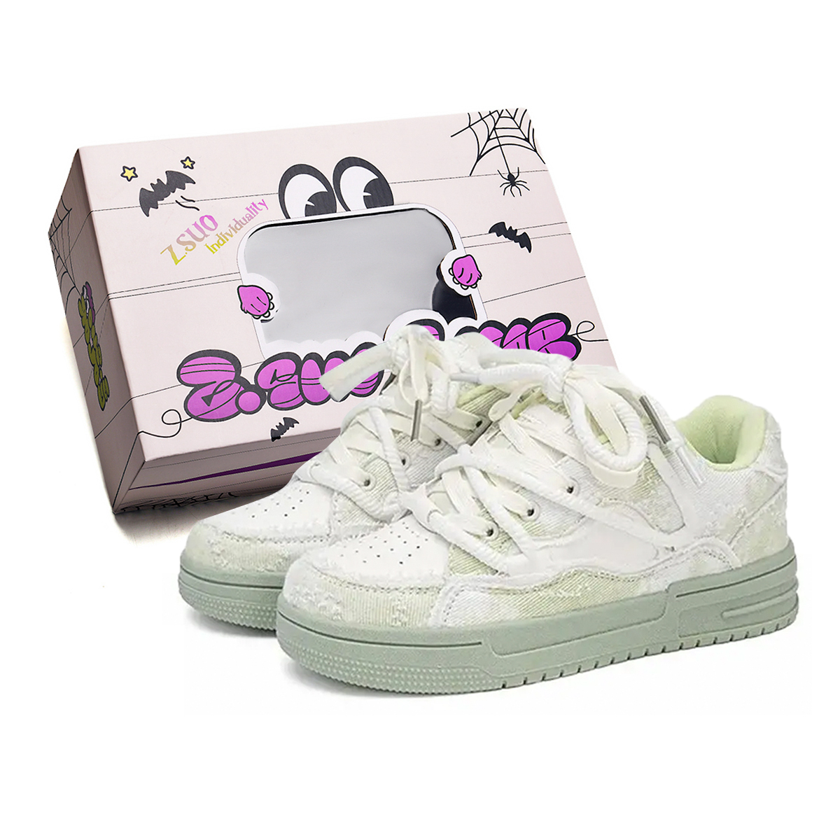 Z.SUO Скользоустойчивые, износостойкие, легкие, увеличивающие рост низкие скейтбордские кроссовки унисекс Apple Green, цвет Apple Green
Z.SUO Скользоустойчивые, износостойкие, легкие, увеличивающие рост низкие скейтбордские кроссовки унисекс Apple Green, цвет Apple Green