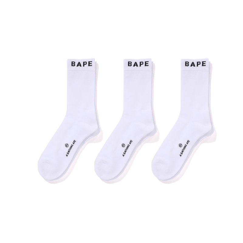 Носки Crew, мужские, набор из 3 пар A BATHING APE, белый
Носки Crew, мужские, набор из 3 пар A BATHING APE, белый
