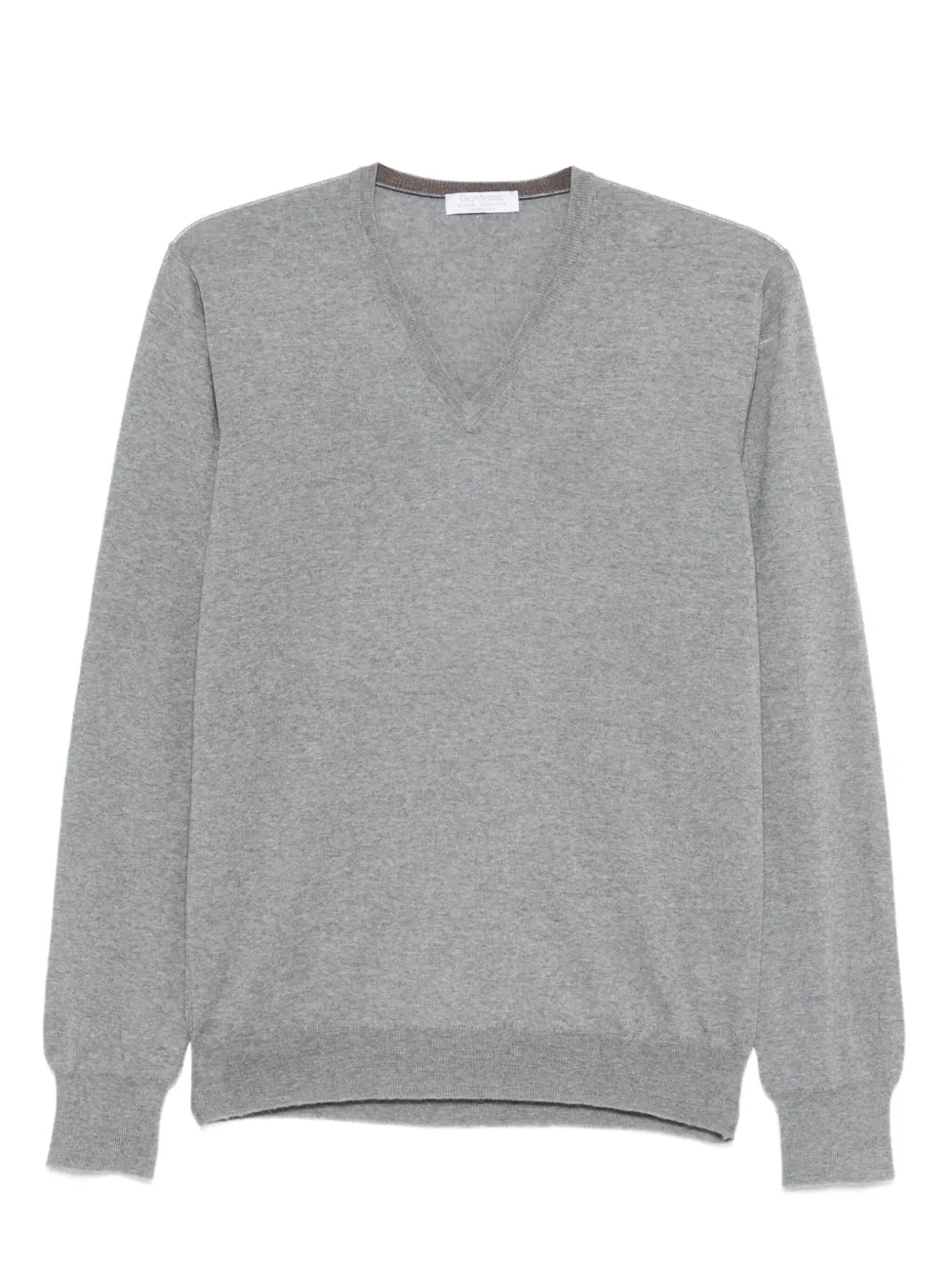 Шерстяной свитер с V-образным вырезом Gran Sasso, серый 
Шерстяной свитер с V-образным вырезом Gran Sasso, серый