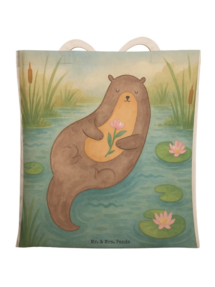 Mr. & Mrs. Panda Сумка с изображением выдры и водяной лилии, без надписи, белого цвета
Mr. & Mrs. Panda Сумка с изображением выдры и водяной лилии, без надписи, белого цвета