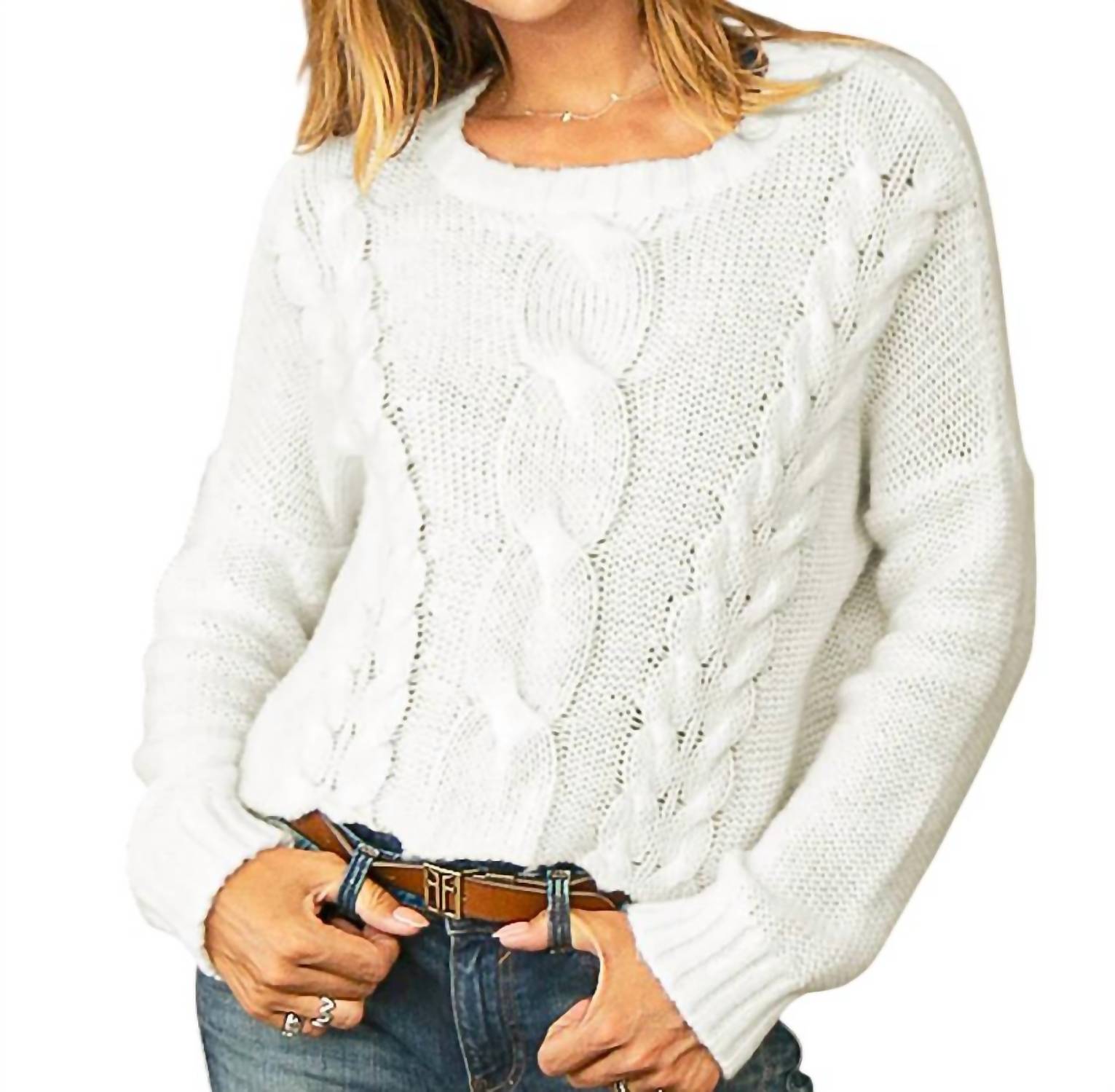 Укороченный свитер Aspen Cable Crew белого цвета Wooden Ships
Укороченный свитер Aspen Cable Crew белого цвета Wooden Ships