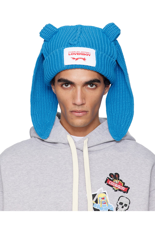 Charles Jeffrey Loverboy Синяя толстая шапочка в виде кролика
Charles Jeffrey Loverboy Синяя толстая шапочка в виде кролика