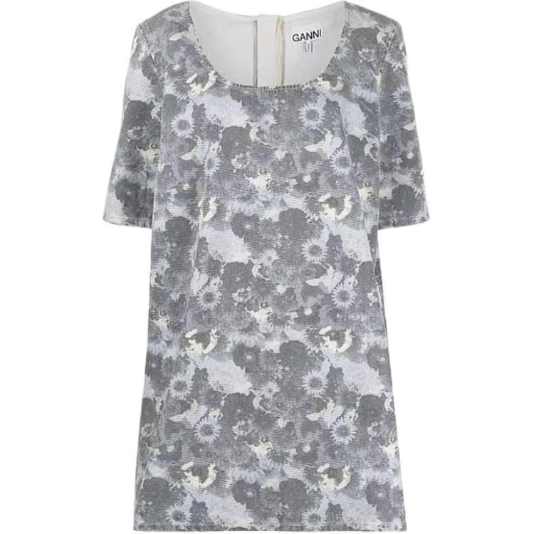 Женское платье с короткими рукавами Ganni, серый
Женское платье с короткими рукавами Ganni, серый