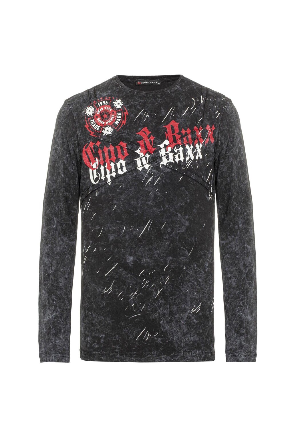 Рубашка с длинными рукавами и крупным фирменным принтом спереди CIPO & BAXX, черный
Рубашка с длинными рукавами и крупным фирменным принтом спереди CIPO & BAXX, черный
