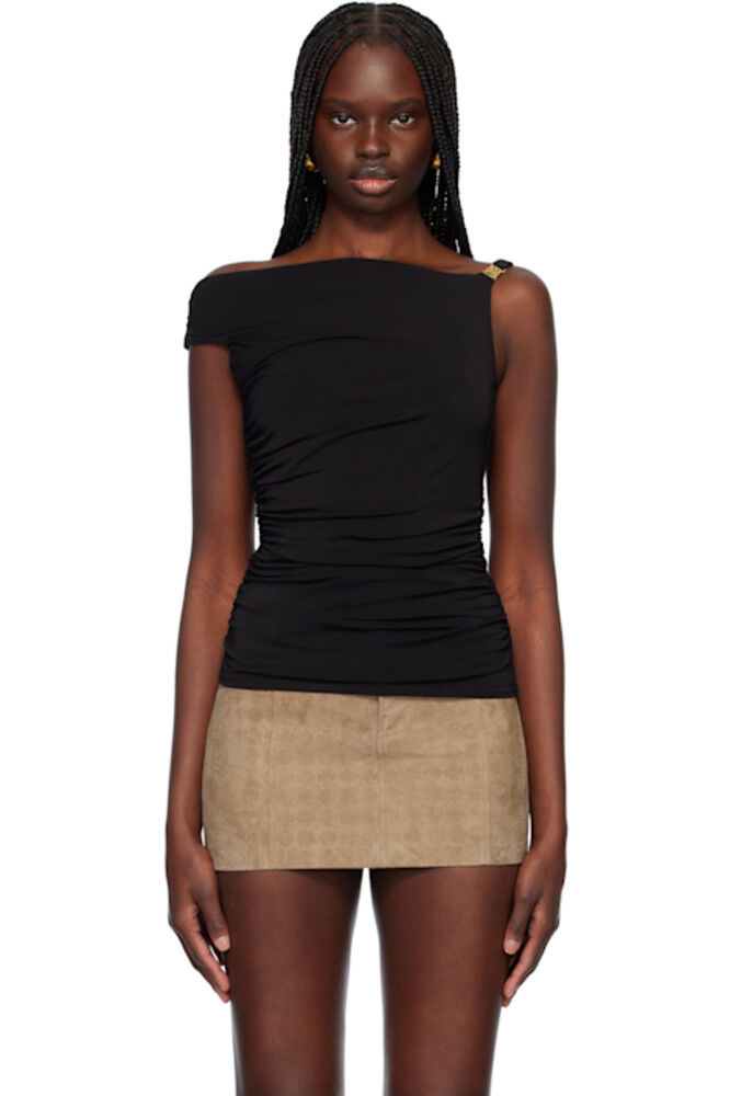 Черный топ с открытыми плечами AMIRI 
Черный топ с открытыми плечами AMIRI