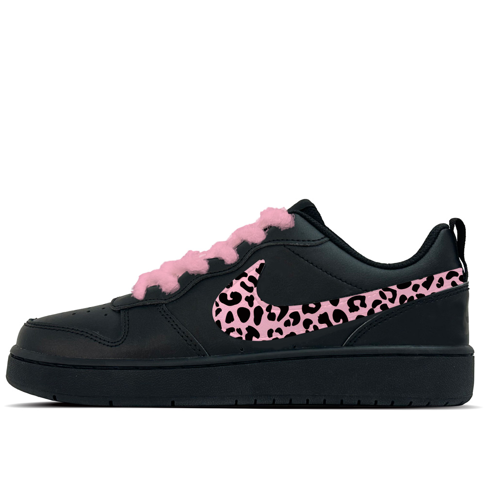 Nike Court Borough Pink Leopard Fluff Leather Slip Resistant Abrasion Resistant Low top Kids' Skateboarding Shoes Black
Nike Court Borough Pink Leopard Fluff Leather Slip Resistant Abrasion Resistant Low top Kids' Skateboarding Shoes Black