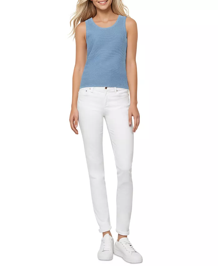 Женский трикотажный топ без рукавов в оливковую полоску Three Dots, синий
Женский трикотажный топ без рукавов в оливковую полоску Three Dots, синий