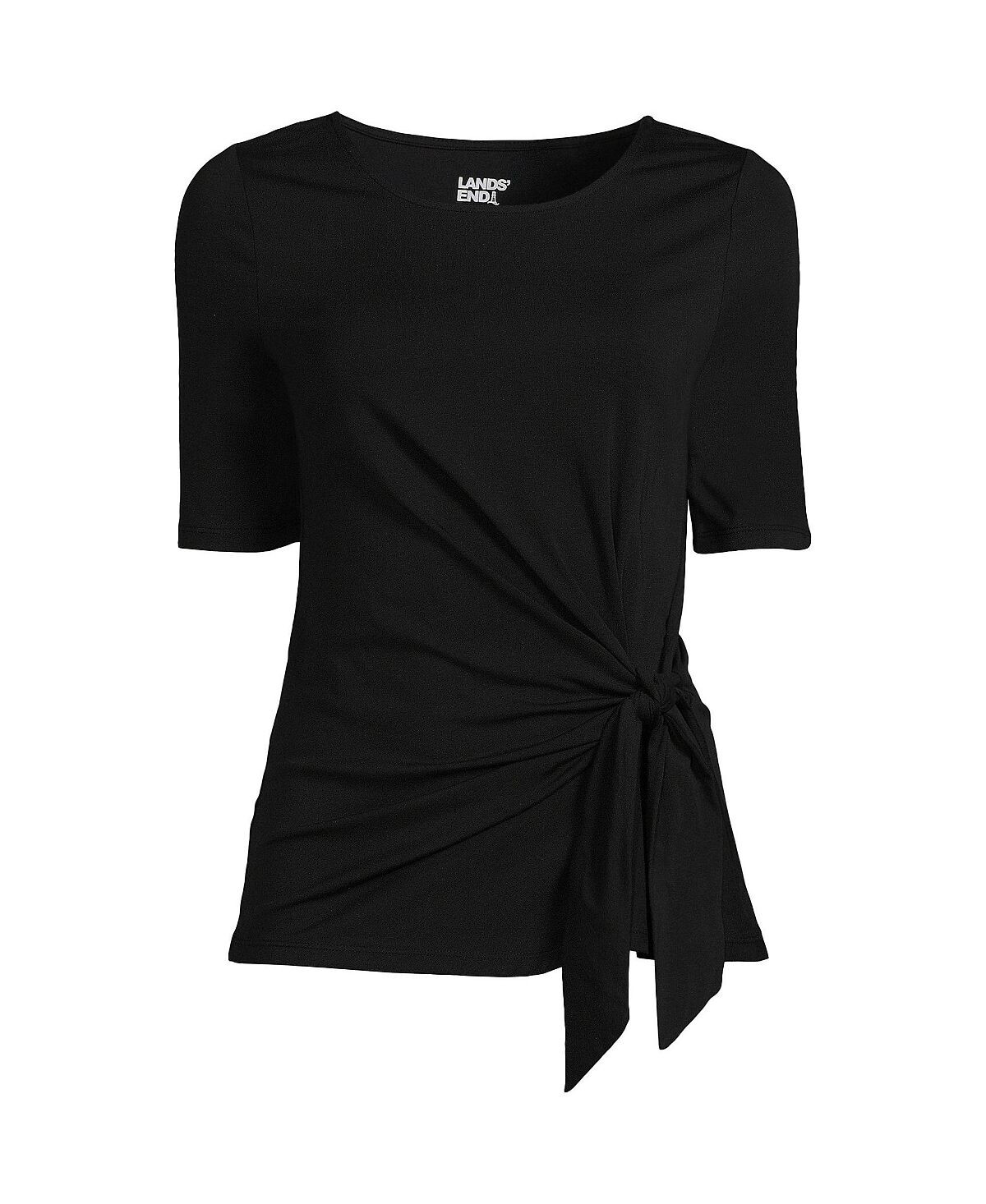 Женский легкий трикотаж с рукавами до локтя и завязкой спереди Lands' End, черный
Женский легкий трикотаж с рукавами до локтя и завязкой спереди Lands' End, черный