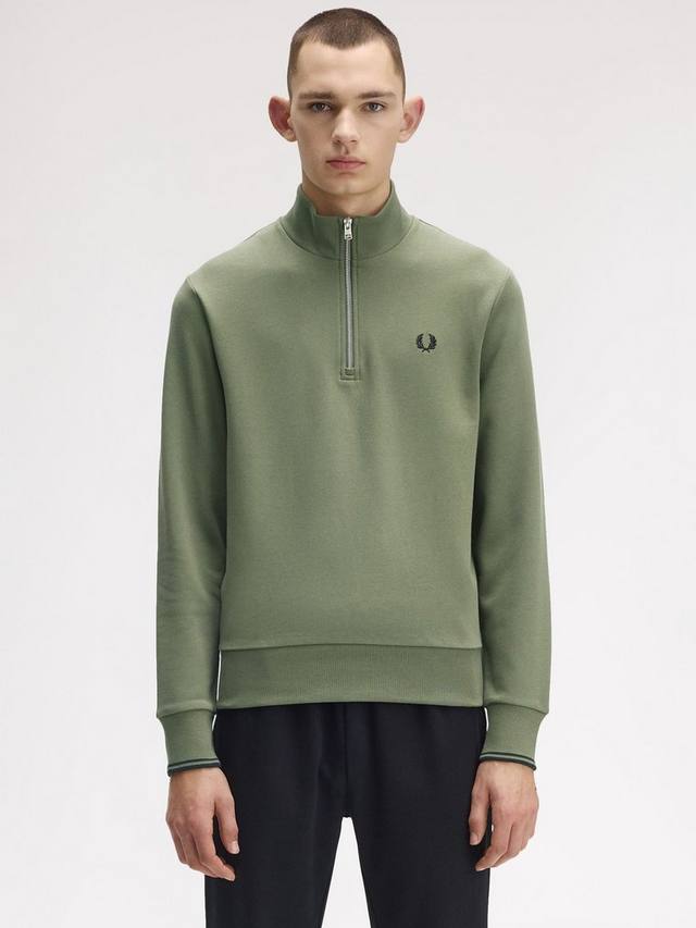 Хлопковая толстовка с длинными рукавами и высоким воротником на молнии Fred Perry
Хлопковая толстовка с длинными рукавами и высоким воротником на молнии Fred Perry