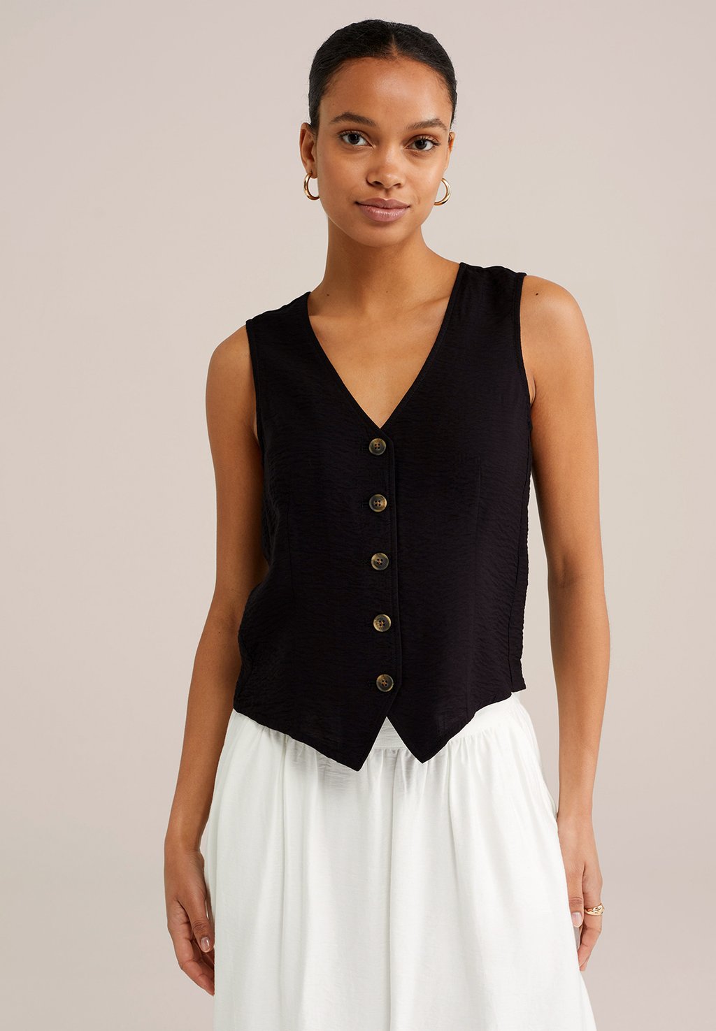 Топ без рукавов WE Fashion, черный
Топ без рукавов WE Fashion, черный