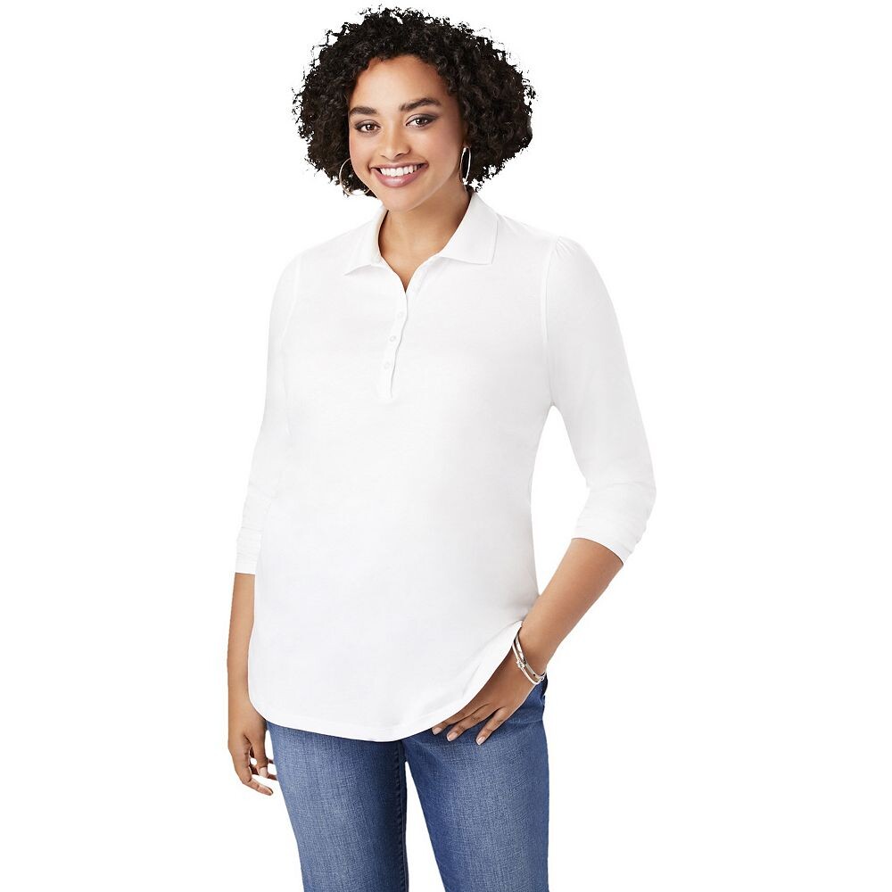 Женская футболка-поло с длинными рукавами больших размеров Roaman Ultimate Roaman's, белый
Женская футболка-поло с длинными рукавами больших размеров Roaman Ultimate Roaman's, белый