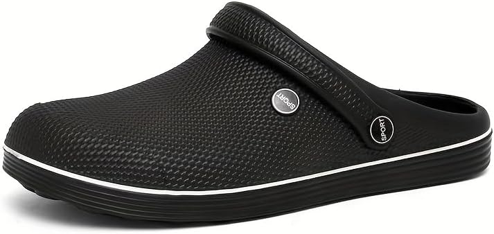 Мужские сабо, слипоны с закрытым носком, мягкая подошва для ходьбы, уличная садовая обувь Hhhchpm, черный
Мужские сабо, слипоны с закрытым носком, мягкая подошва для ходьбы, уличная садовая обувь Hhhchpm, черный