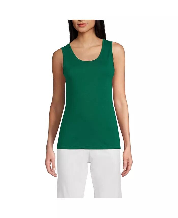 Женская высокая хлопковая майка на бретелях Lands' End, зеленый
Женская высокая хлопковая майка на бретелях Lands' End, зеленый