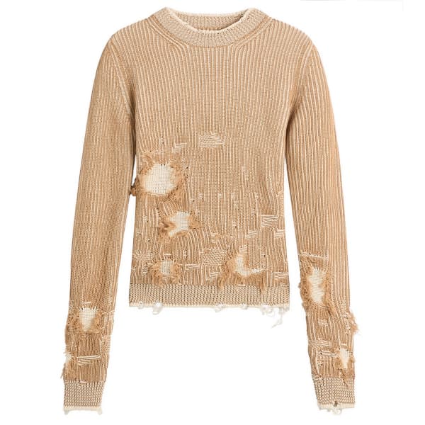 Рваный вязаный джемпер Mm6 Maison Margiela, Camel & Chalk
Рваный вязаный джемпер Mm6 Maison Margiela, Camel & Chalk
