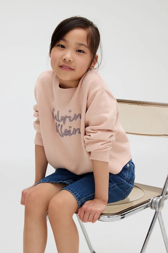 Детский хлопковый свитер Calvin Klein Jeans, оранжевый
Детский хлопковый свитер Calvin Klein Jeans, оранжевый