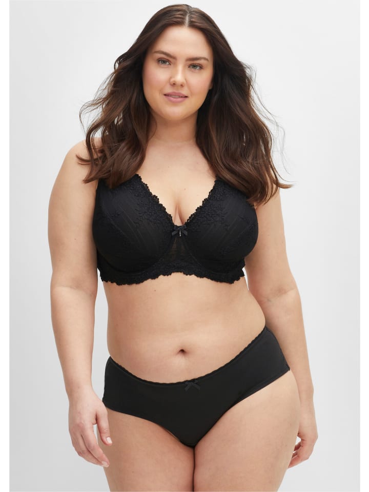Бюстгальтер на косточках sheego, черный
Бюстгальтер на косточках sheego, черный