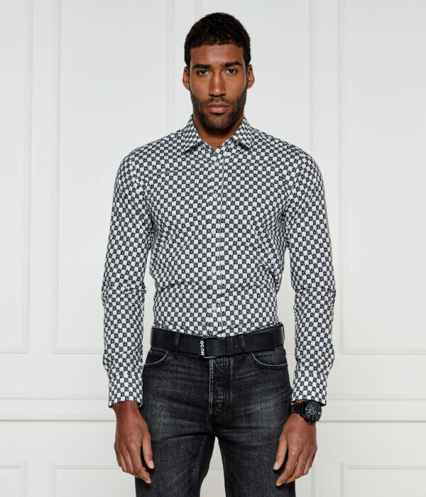 Рубашка мужская Hugo с принтом, белый/черный
Рубашка мужская Hugo с принтом, белый/черный