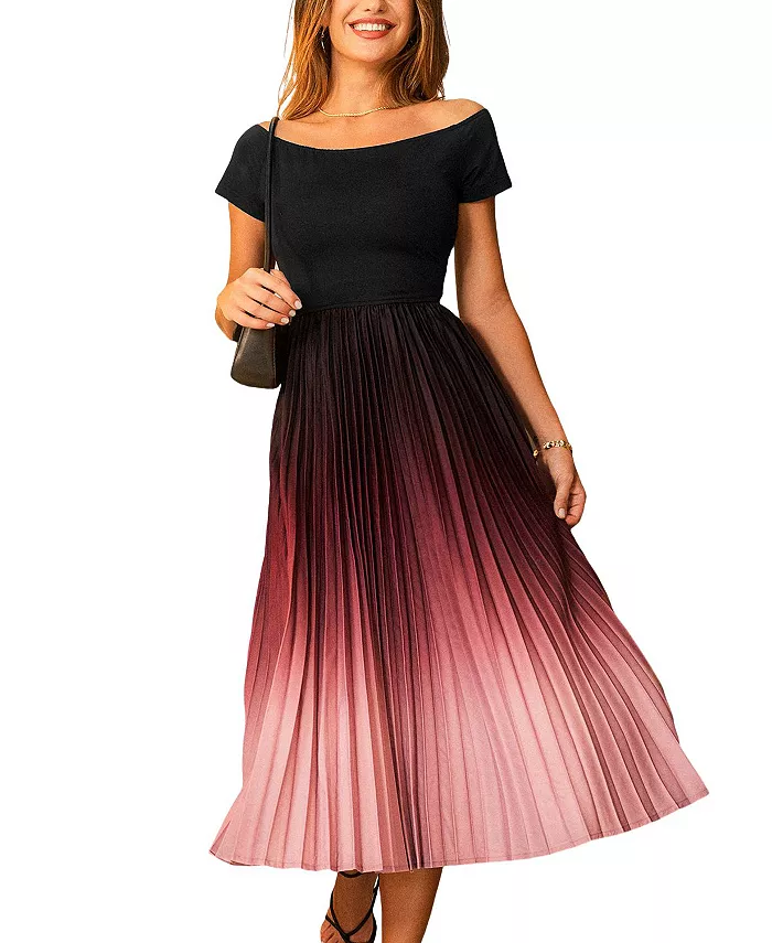 Женское пляжное платье миди с эффектом розового омбре Cupshe, черный
Женское пляжное платье миди с эффектом розового омбре Cupshe, черный