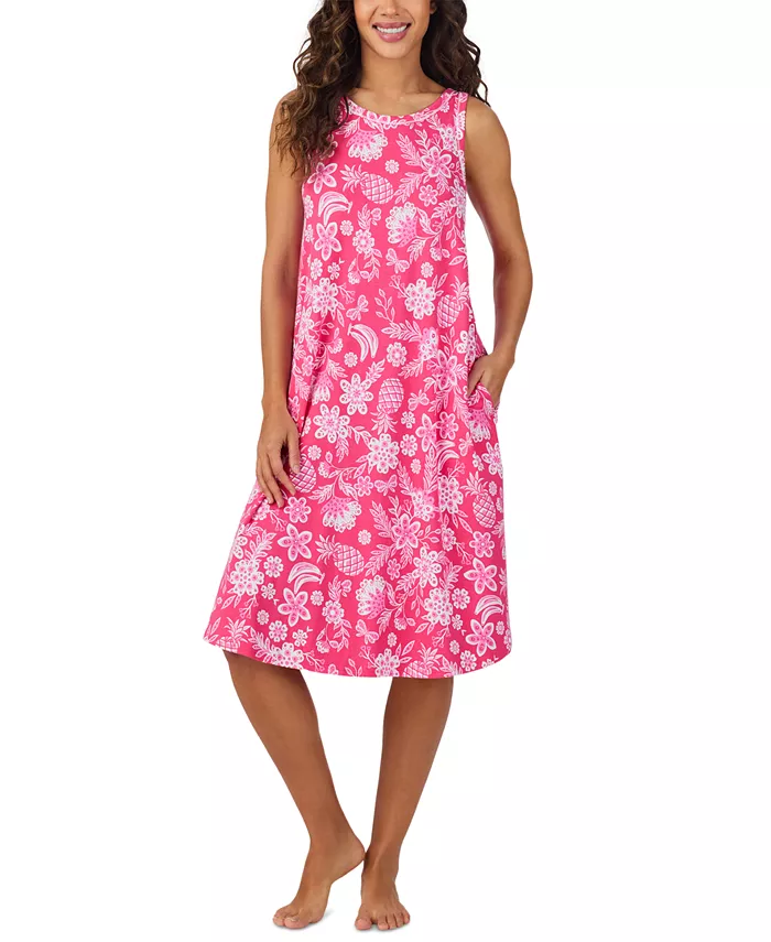 Женская печатная безрукавная ночная сорочка миди Cuddl Duds, белый
Женская печатная безрукавная ночная сорочка миди Cuddl Duds, белый