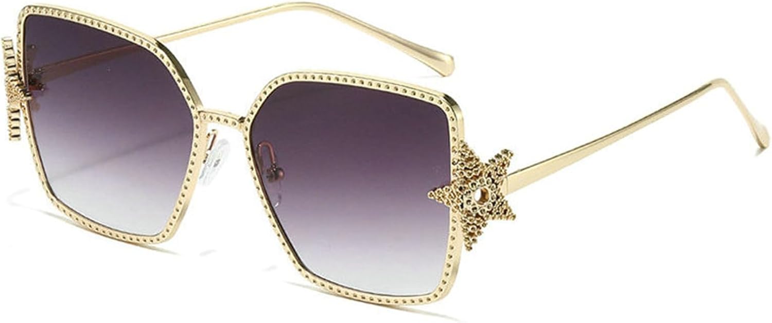 Солнцезащитные очки Willochra Retro Square Star для женщин, модные очки в стиле 90-х, увеличенного размера, с золотистой металлической оправой и защитой от УФ-излучения UV400, C3
Солнцезащитные очки Willochra Retro Square Star для женщин, модные очки в стиле 90-х, увеличенного размера, с золотистой металлической оправой и защитой от УФ-излучения UV400, C3