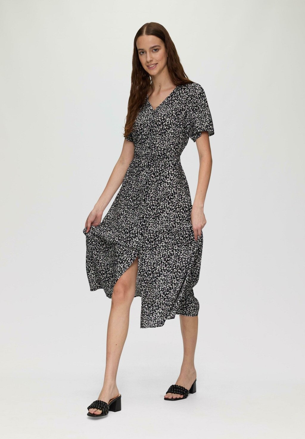 Платье-рубашка QS, черный
Платье-рубашка QS, черный