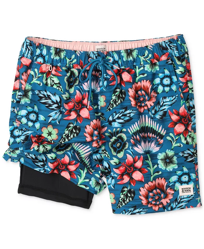 Мужские плавки с цветочным принтом Full Bloom на завязках SCOTCH & SODA, синий
Мужские плавки с цветочным принтом Full Bloom на завязках SCOTCH & SODA, синий