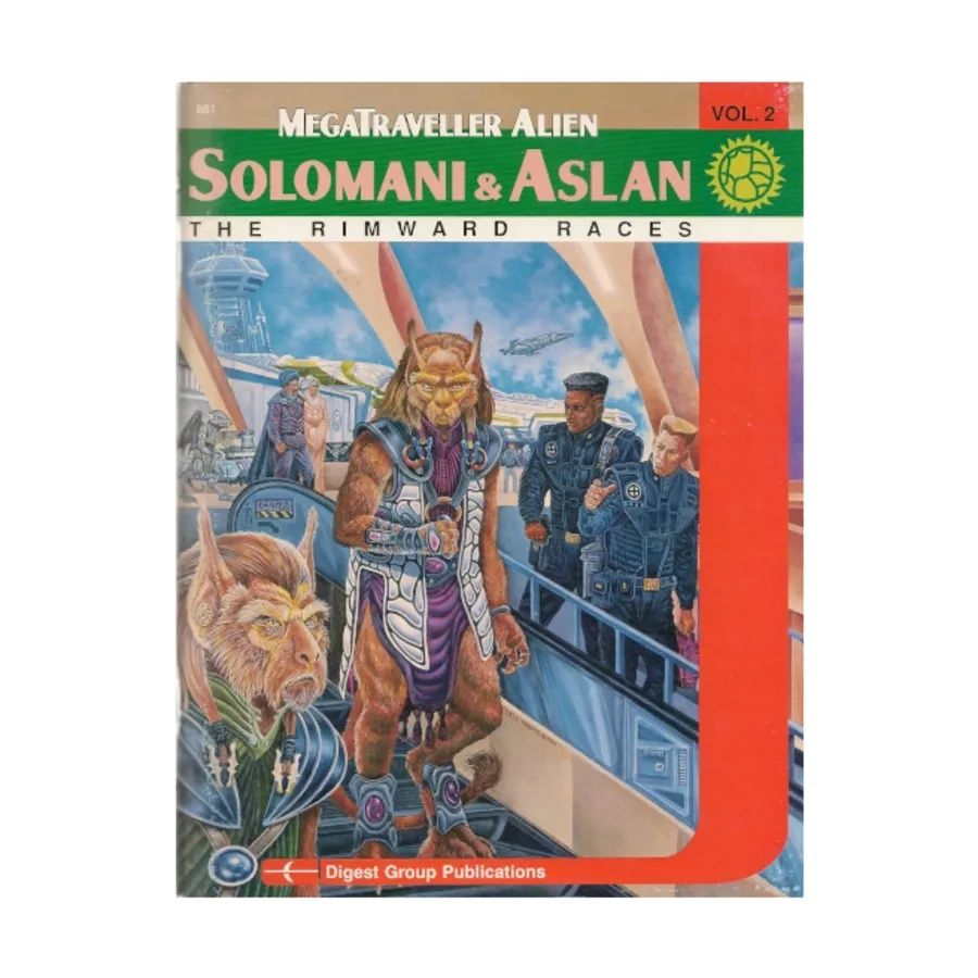 Solomani & Aslan - The Rimward Races, MegaTraveller (Digest Group Publications), мягкая обложка
Solomani & Aslan - The Rimward Races, MegaTraveller (Digest Group Publications), мягкая обложка