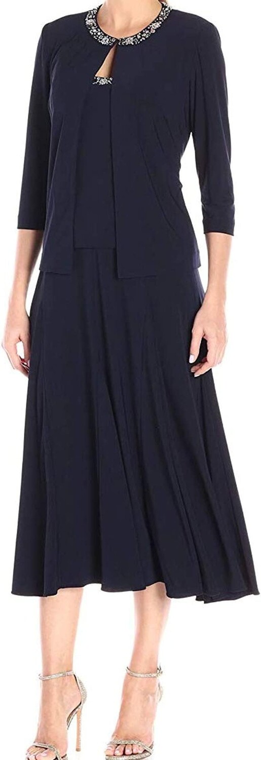 Платье Alex Evenings Women's 2 Piece Tea Length Jacket Dress with Sequin Beaded Trim, темно-синий
Платье Alex Evenings Women's 2 Piece Tea Length Jacket Dress with Sequin Beaded Trim, темно-синий