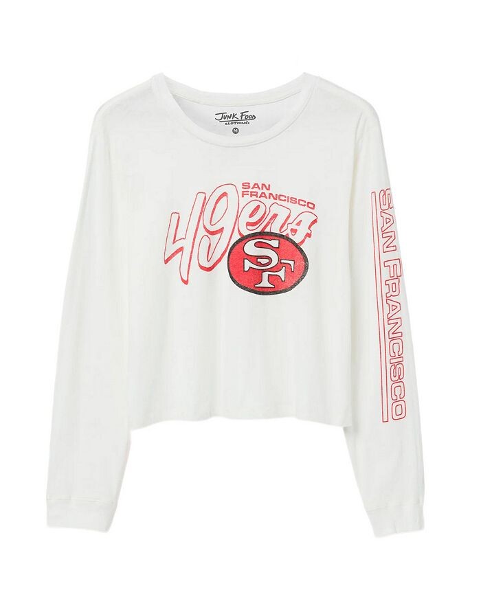 Женская укороченная футболка NFL San Francisco 49ers Touchdown с длинными рукавами Junk Food Clothing, белый
Женская укороченная футболка NFL San Francisco 49ers Touchdown с длинными рукавами Junk Food Clothing, белый