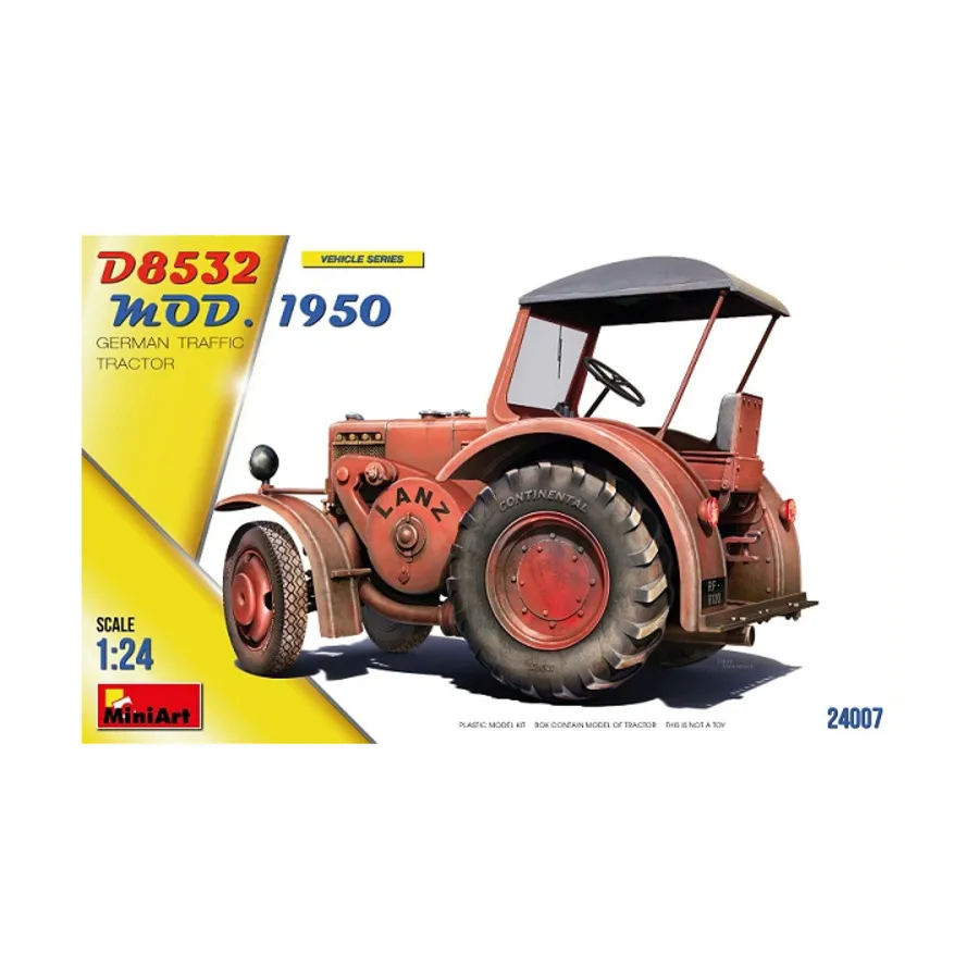 D8532 Мод. Немецкий дорожный трактор 1950 года выпуска, Vehicle Series (1:24) (MiniArt Models)
D8532 Мод. Немецкий дорожный трактор 1950 года выпуска, Vehicle Series (1:24) (MiniArt Models)
