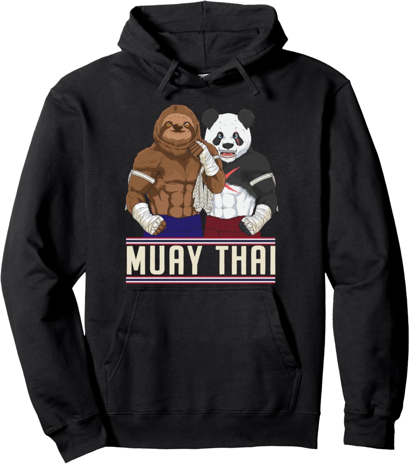 Худи с изображением панды-ленивца, занимающейся кикбоксингом и тайским боксом Muay Thai Gifts, черный
Худи с изображением панды-ленивца, занимающейся кикбоксингом и тайским боксом Muay Thai Gifts, черный