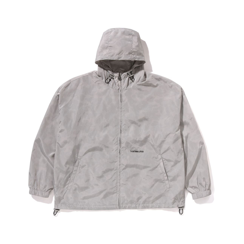 A BATHING APE Однотонный нейлоновый куртка с капюшоном, Gray GYX 
A BATHING APE Однотонный нейлоновый куртка с капюшоном, Gray GYX