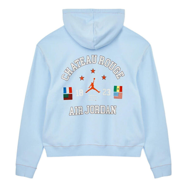 Толстовка Air Jordan x Maison Chateau Rouge Crossover french terry Alphabet Pattern Printing Asia Edition Blue, синий 
Толстовка Air Jordan x Maison Chateau Rouge Crossover french terry Alphabet Pattern Printing Asia Edition Blue, синий