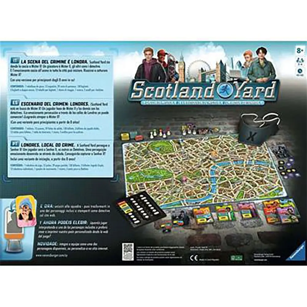 Детская настольная игра Ravensburger Scotland Yard Refresh 40Th, прозрачный
Детская настольная игра Ravensburger Scotland Yard Refresh 40Th, прозрачный