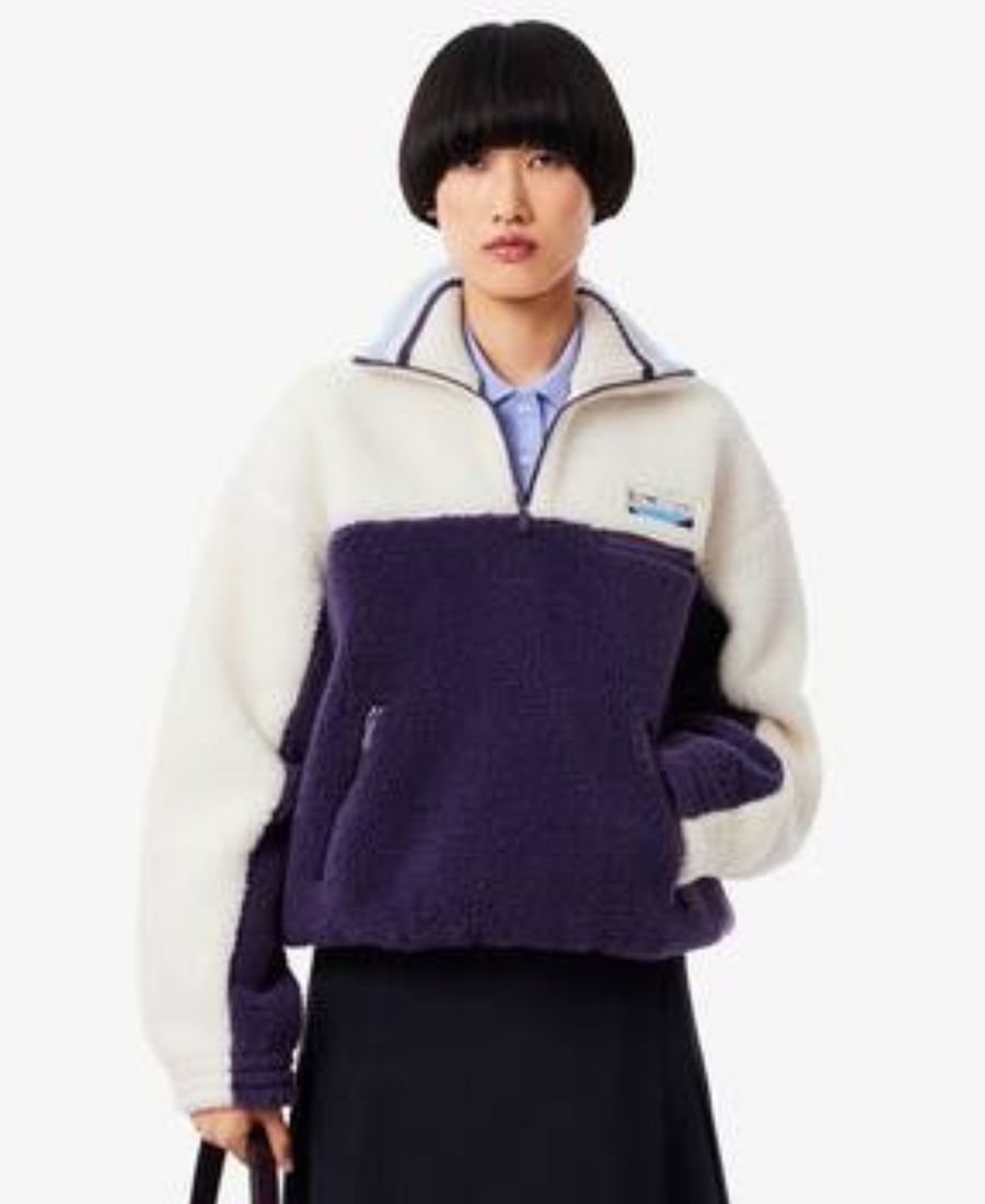 Женская куртка LACOSTE оверсайз с цветовыми блоками и половинной молнией LACOSTE USA, Purple
Женская куртка LACOSTE оверсайз с цветовыми блоками и половинной молнией LACOSTE USA, Purple