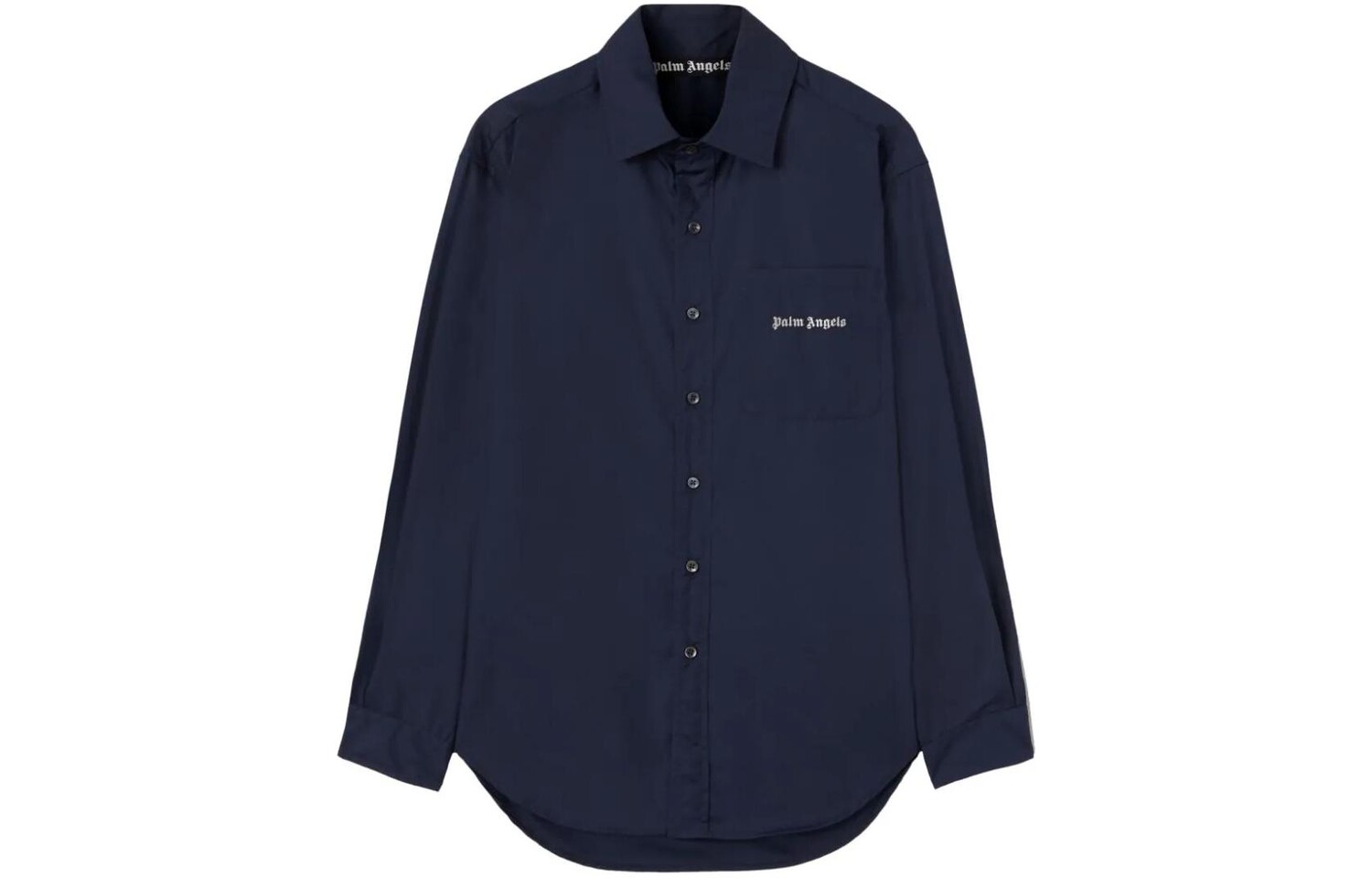 Хлопковая рубашка с вышитым логотипом Palm Angels, синий
Хлопковая рубашка с вышитым логотипом Palm Angels, синий
