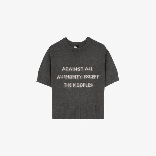 Джемпер короткий The Kooples с принтом-слоганом, графитовый
Джемпер короткий The Kooples с принтом-слоганом, графитовый