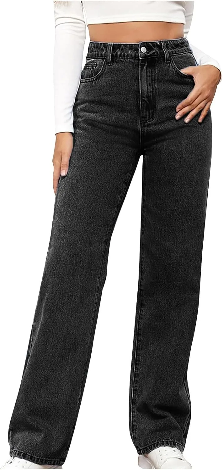 Джинсы для женщин High Waisted Straight Wide Leg
Джинсы для женщин High Waisted Straight Wide Leg