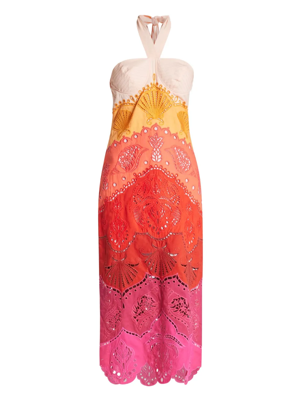 Платье миди с вышивкой и люверсами на шее FARM Rio, нейтральный
Платье миди с вышивкой и люверсами на шее FARM Rio, нейтральный