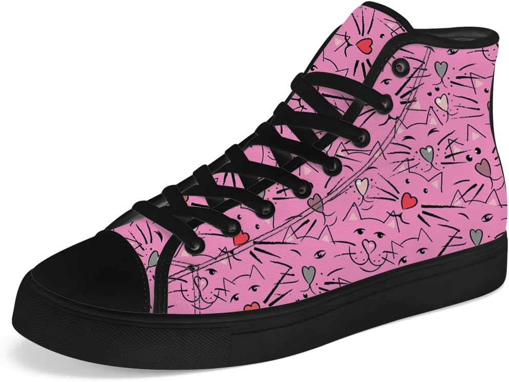 Кеды на высокой подошве с котиком, высокие кроссовки на шнуровке, повседневная обувь для женщин и мужчин Chebing, розовый
Кеды на высокой подошве с котиком, высокие кроссовки на шнуровке, повседневная обувь для женщин и мужчин Chebing, розовый