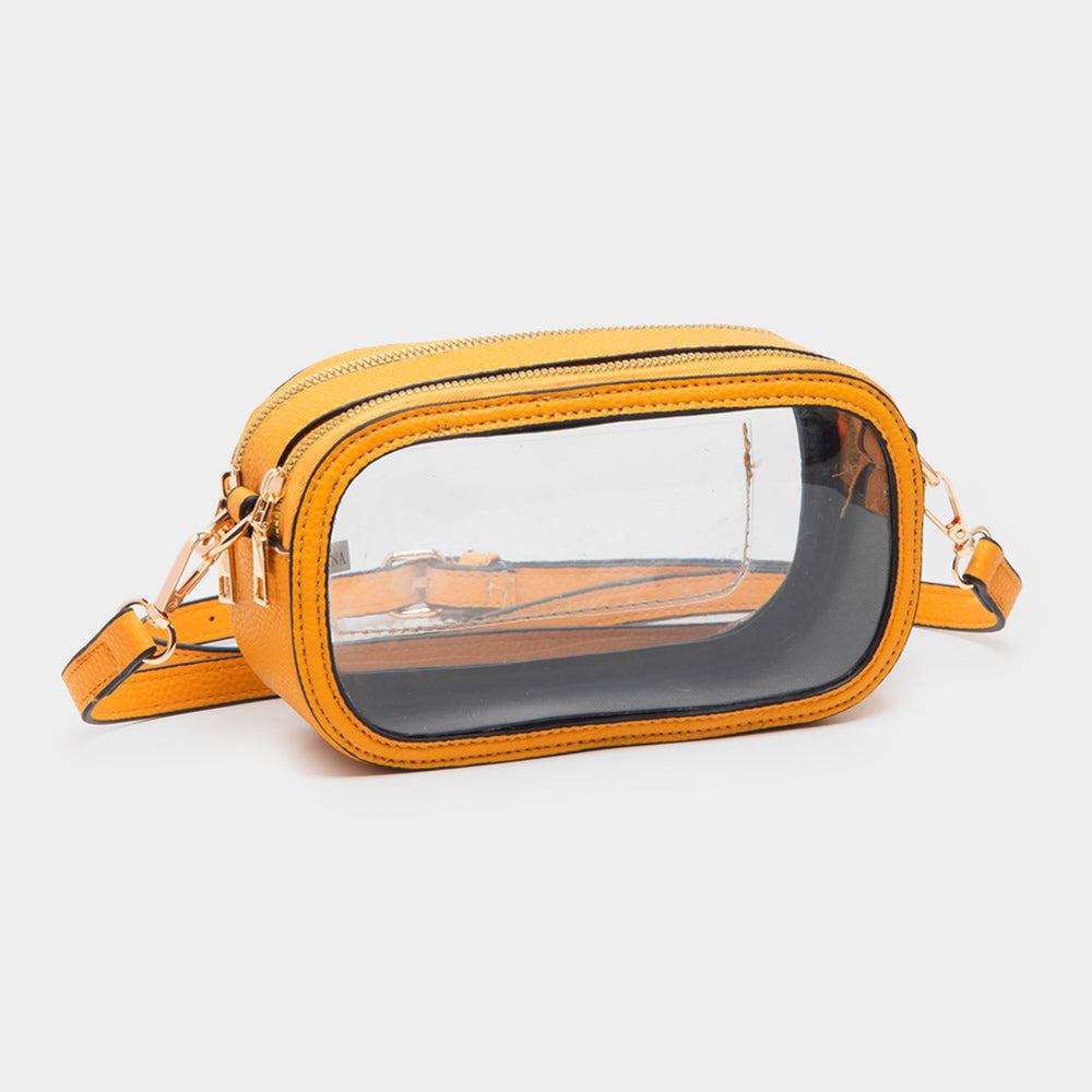 Искусственная кожа прозрачная прямоугольная кросс-боди сумка FASHNZFAB, Mustard
Искусственная кожа прозрачная прямоугольная кросс-боди сумка FASHNZFAB, Mustard