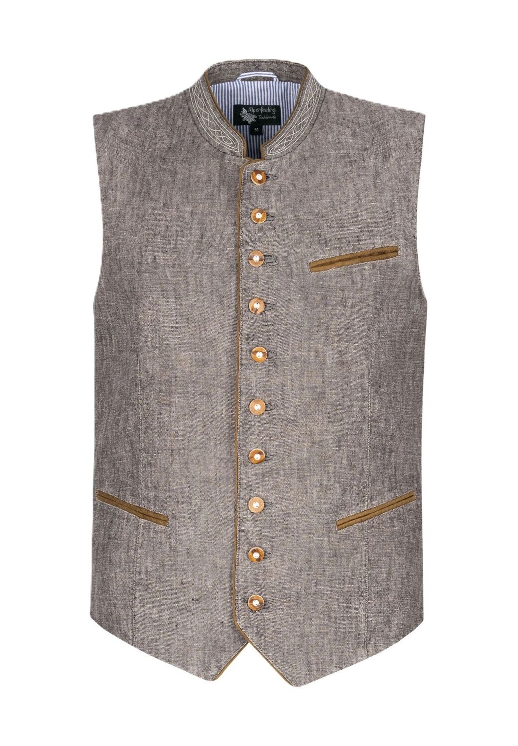 Жилет льняной, воротник стойка, нагрудный карман, мужской Alpenfeeling, цвет 0 Kiesel
Жилет льняной, воротник стойка, нагрудный карман, мужской Alpenfeeling, цвет 0 Kiesel