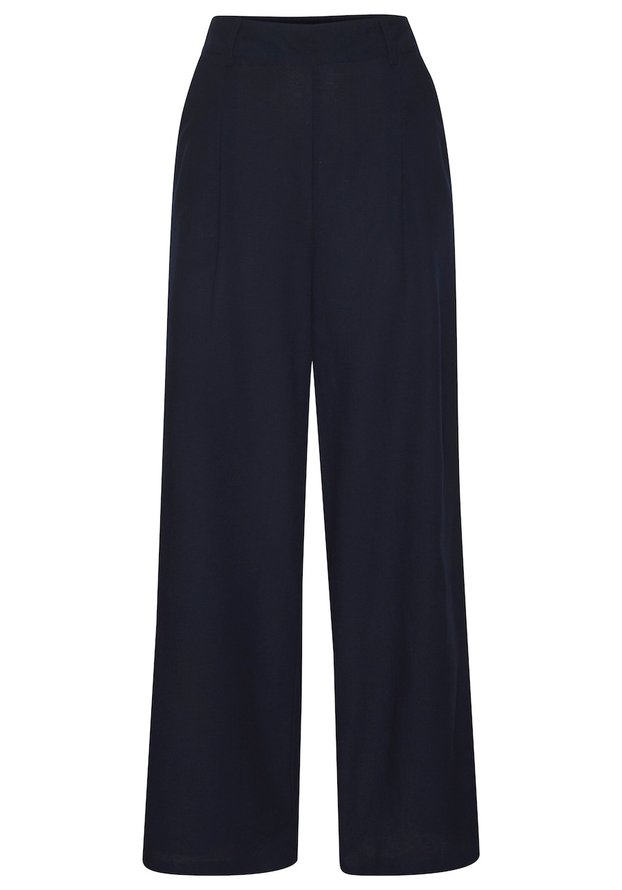 Свободные брюки со складками спереди LASCANA, темно-синий
Свободные брюки со складками спереди LASCANA, темно-синий