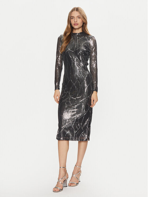 Коктейльное платье стандартного кроя Vila, серебряный
Коктейльное платье стандартного кроя Vila, серебряный