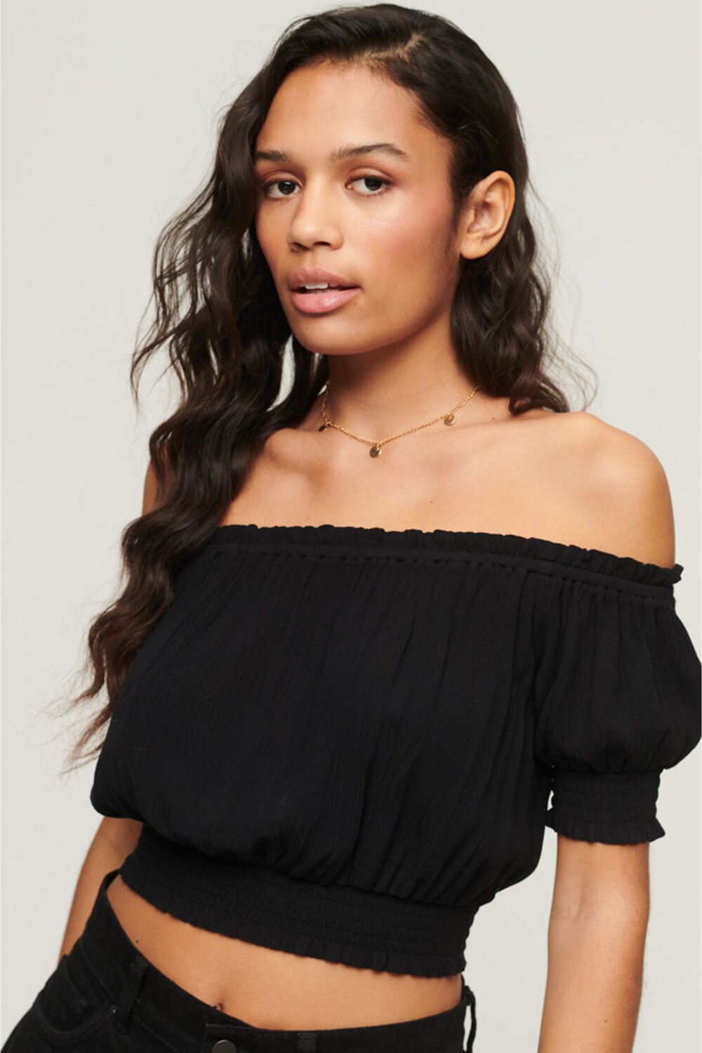 Свободный топ с короткими рукавами Superdry, черный
Свободный топ с короткими рукавами Superdry, черный