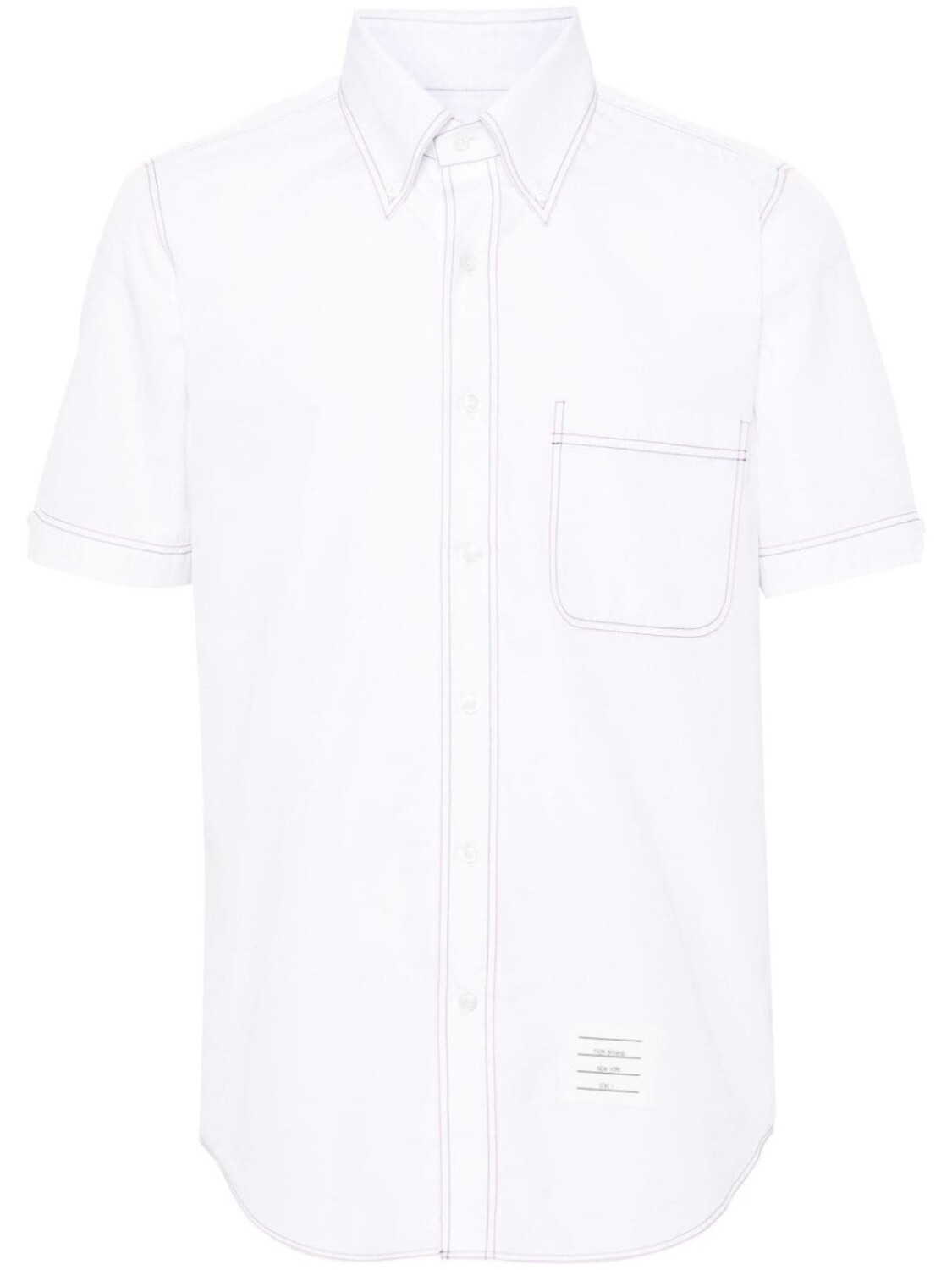 Thom Browne рубашка с декоративной строчкой, белый 
Thom Browne рубашка с декоративной строчкой, белый